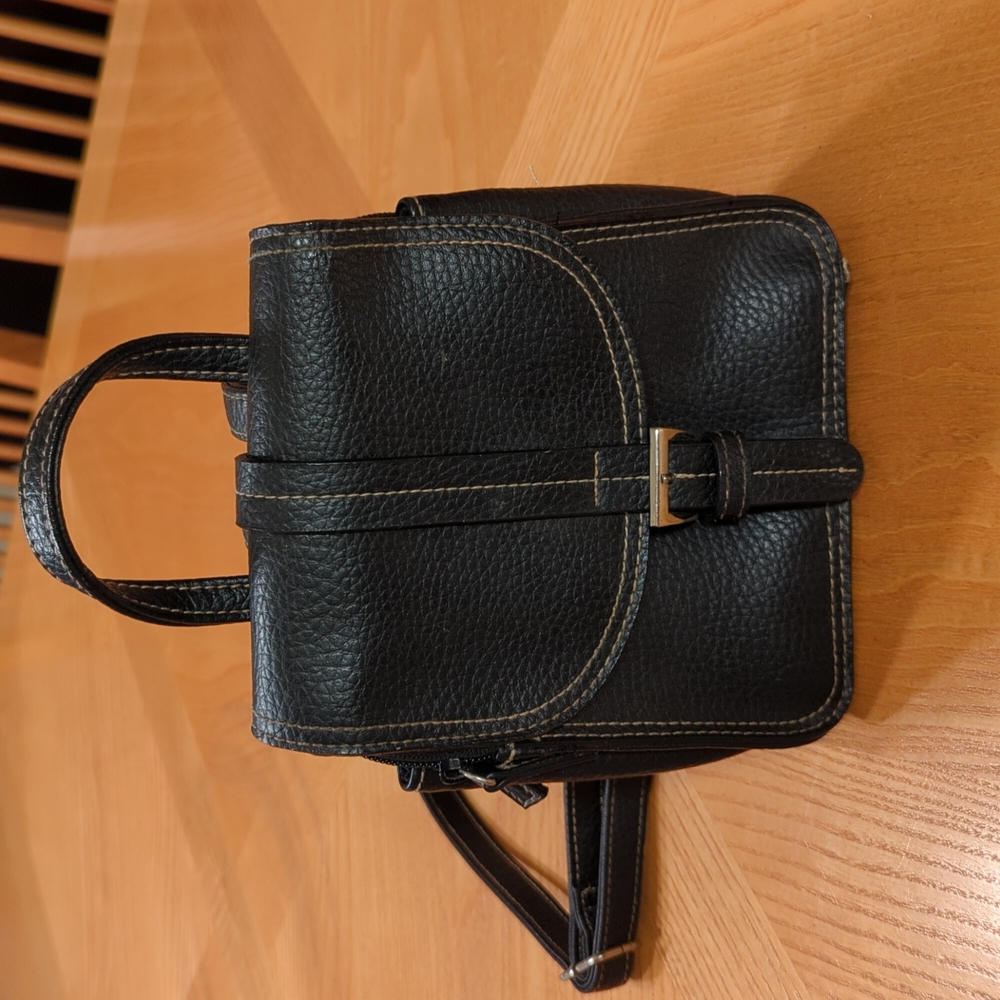 Mini Black Backpack Purse